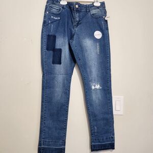 Girls Arizona Blue Jeans Distressed Stretch Denim Size 16.5 plus